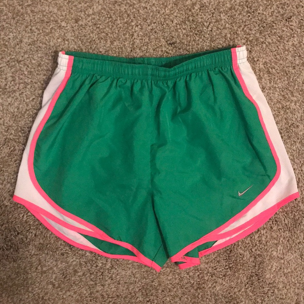 Pink & Green Nike Dri-Fit Running Shorts